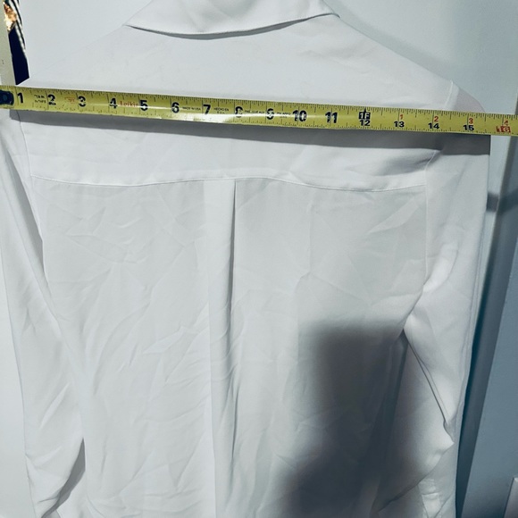 EXPRESS Portofino Slim fit LS shirt- WOMEN SIZE XS- White - Picture 6 of 12